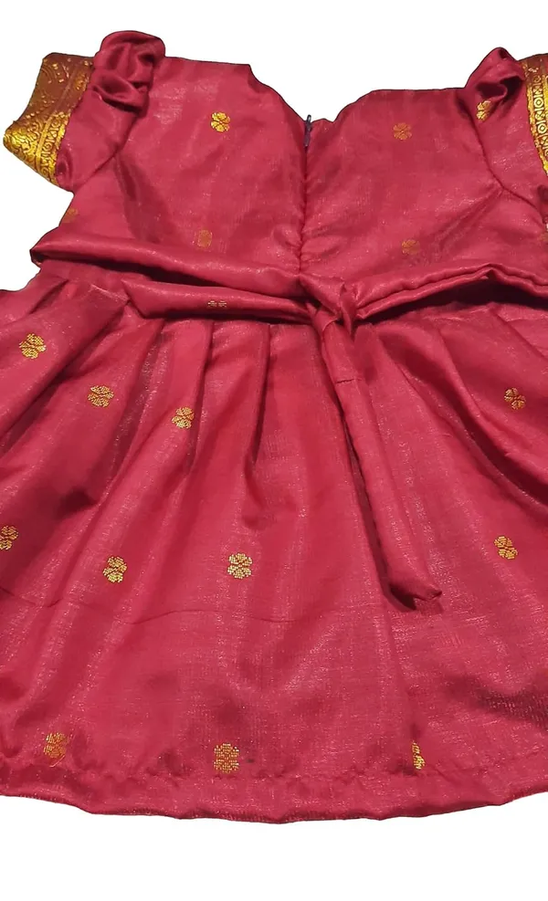 Red_Satin_Silk_Premium_&_Elegant_Frock_For_Girls