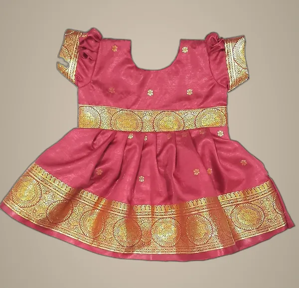 Red_Satin_Silk_Premium_&_Elegant_Frock_For_Girls