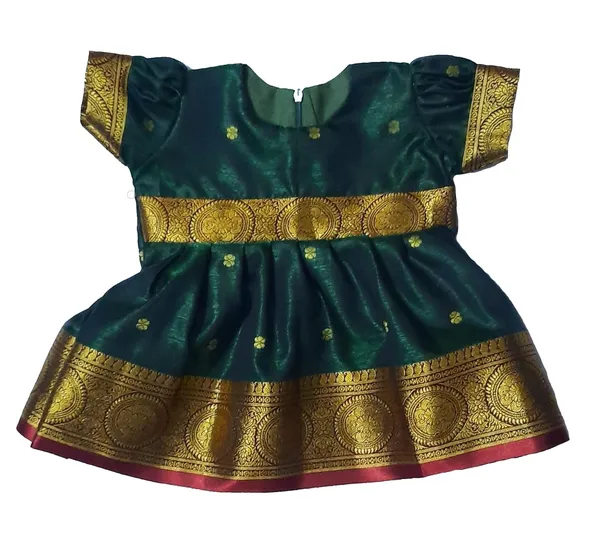 Green_Satin_Premium_&_Elegant_Frock_For_Girls