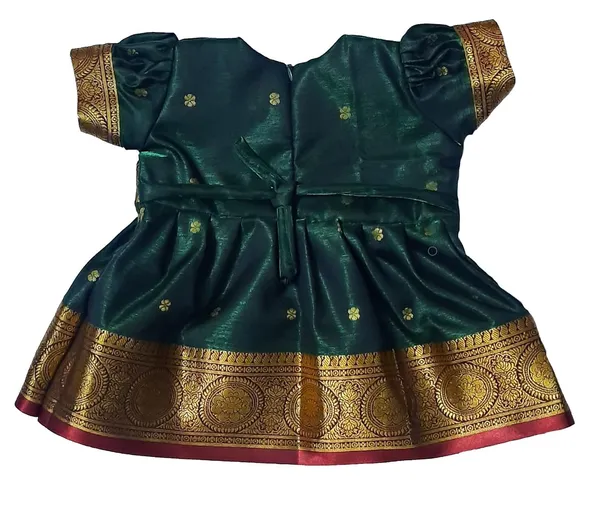Green_Satin_Premium_&_Elegant_Frock_For_Girls