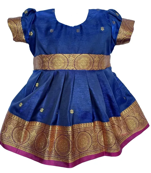 Navy_Blue_Satin_Premium_&_Elegant_Frock_For_Girls