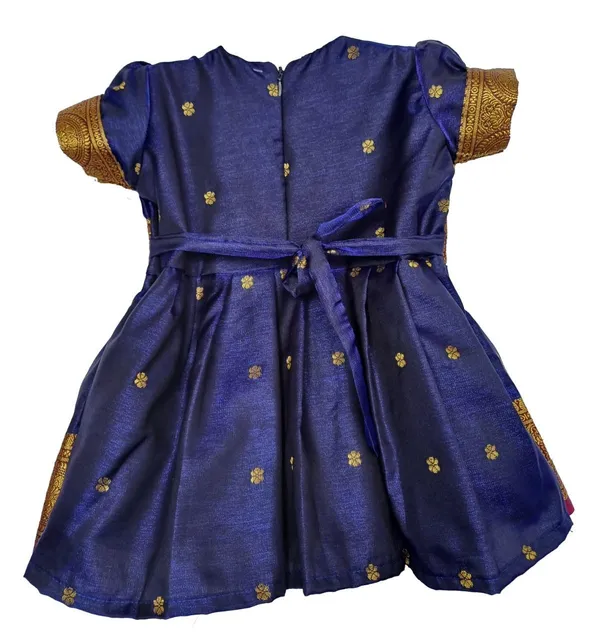 Navy_Blue_Satin_Premium_&_Elegant_Frock_For_Girls