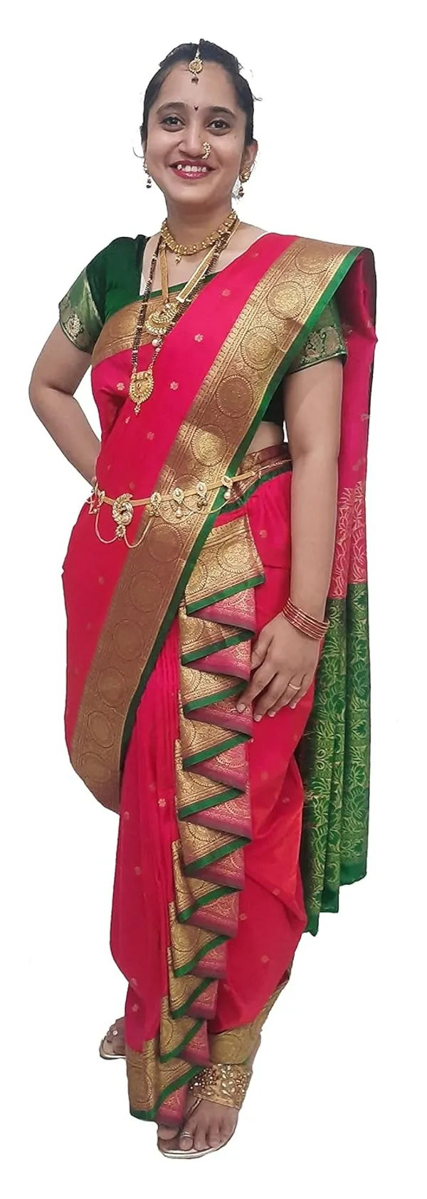 Pink_Belgaon_Silk_Premium_&_Elegant_Nauwari_Saree_With_Blouse_Piece_For_Women