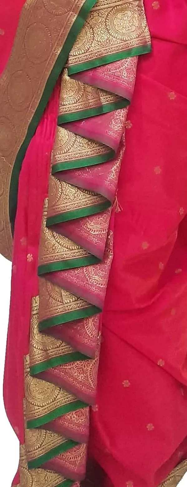 Pink_Belgaon_Silk_Premium_&_Elegant_Nauwari_Saree_With_Blouse_Piece_For_Women