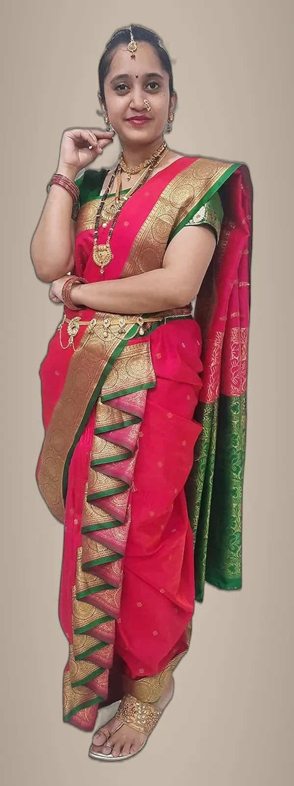 Pink_Belgaon_Silk_Premium_&_Elegant_Nauwari_Saree_With_Blouse_Piece_For_Women
