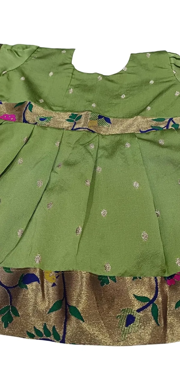 Mehendi_Taffeta_Premium_&_Elegant_Frock_For_Girls