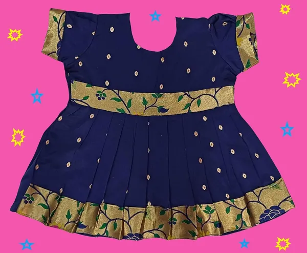 Navy_Blue_Taffeta_Premium_&_Elegant_Frock_For_Girls
