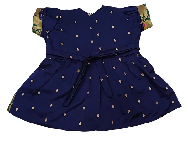 Navy_Blue_Taffeta_Premium_&_Elegant_Frock_For_Girls