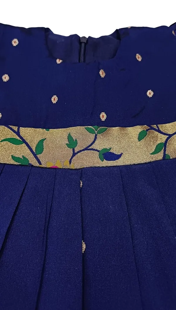 Navy_Blue_Taffeta_Premium_&_Elegant_Frock_For_Girls