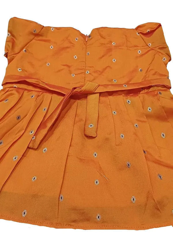 Orange_Taffeta_Premium_&_Elegant_Frock_For_Girls