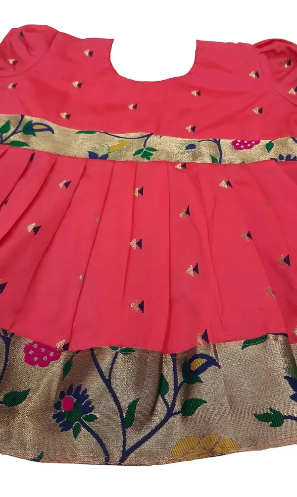 Peach_Taffeta_Premium_&_Elegant_Frock_For_Girls