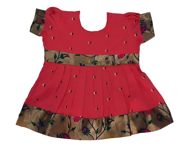 Peach_Taffeta_Premium_&_Elegant_Frock_For_Girls