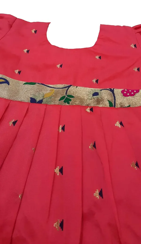 Peach_Taffeta_Premium_&_Elegant_Frock_For_Girls