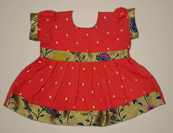 Red_Taffeta_Premium_&_Elegant_Frock_For_Girls