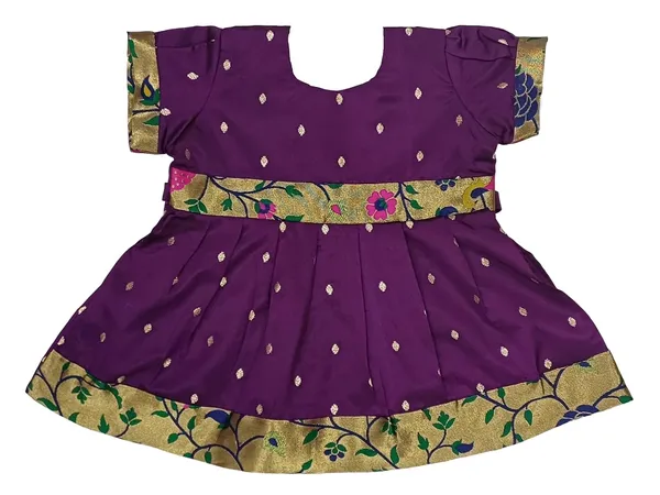 Wine_Taffeta_Premium_&_Elegant_Frock_For_Girls