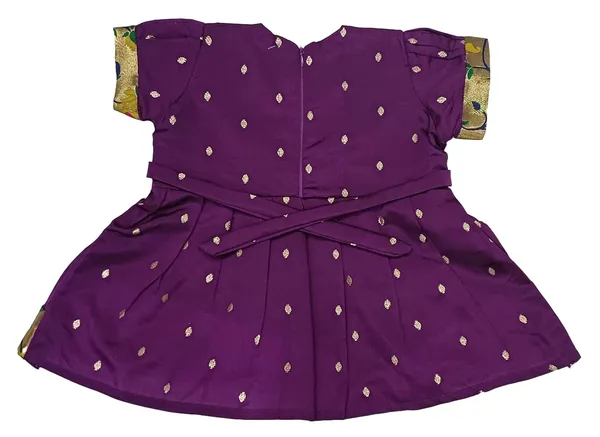 Wine_Taffeta_Premium_&_Elegant_Frock_For_Girls