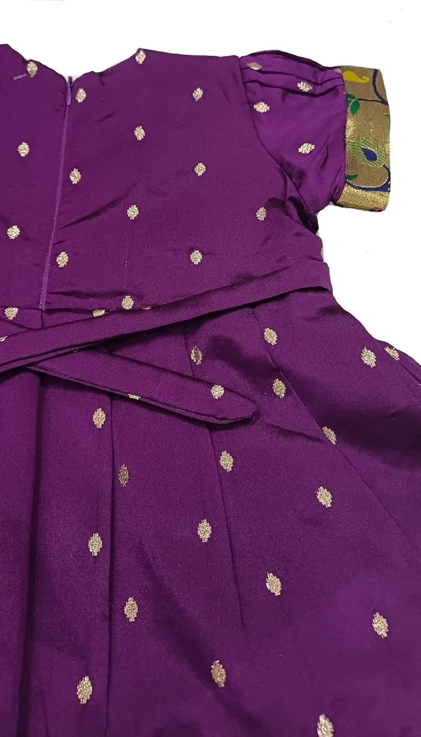 Wine_Taffeta_Premium_&_Elegant_Frock_For_Girls