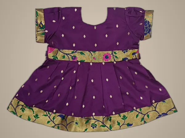 Wine_Taffeta_Premium_&_Elegant_Frock_For_Girls