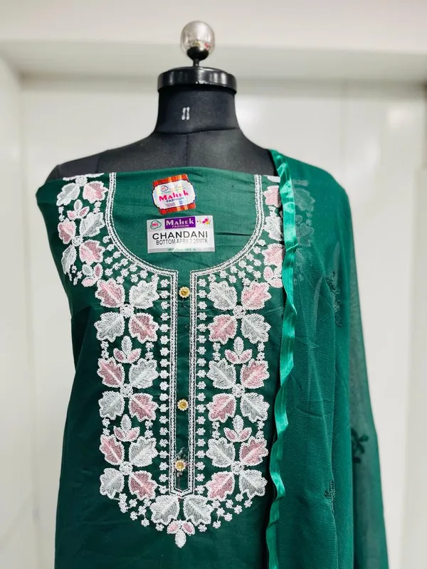 Green_Cotton_Embroidery_Unstitched_Suit_For_Women