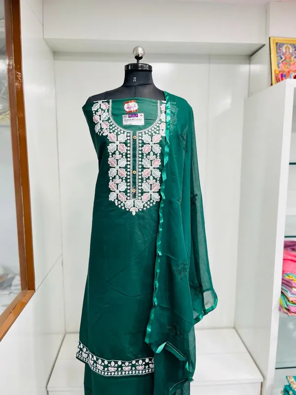 Green_Cotton_Embroidery_Unstitched_Suit_For_Women