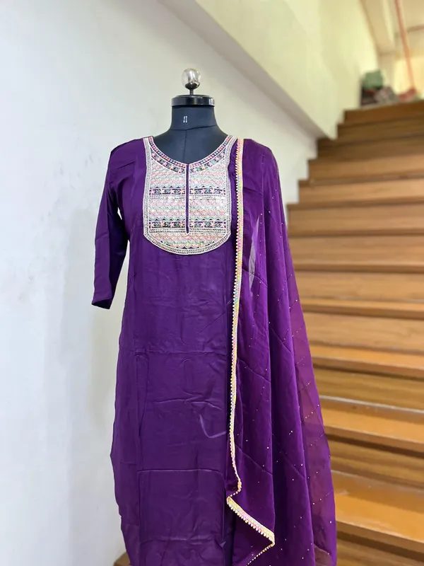 Purple_Rayon_Stiched_Kurti_Set_For_Women
