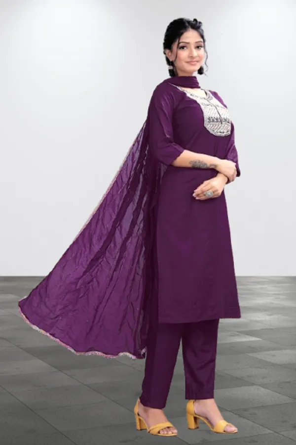 Purple_Rayon_Stiched_Kurti_Set_For_Women