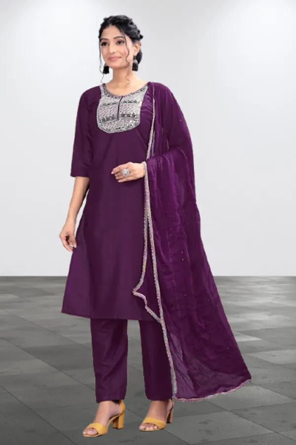Purple_Rayon_Stiched_Kurti_Set_For_Women