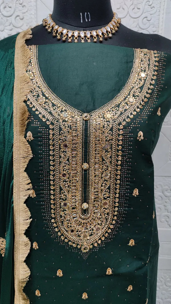 Green_Cotton_Embroidery_Unstitched_Suit_For_Women