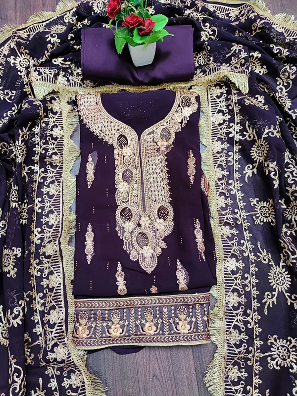 Purple_Georgette_Party_Wear_Traditional_Embroidery_Unstitched_Suit_For_Women
