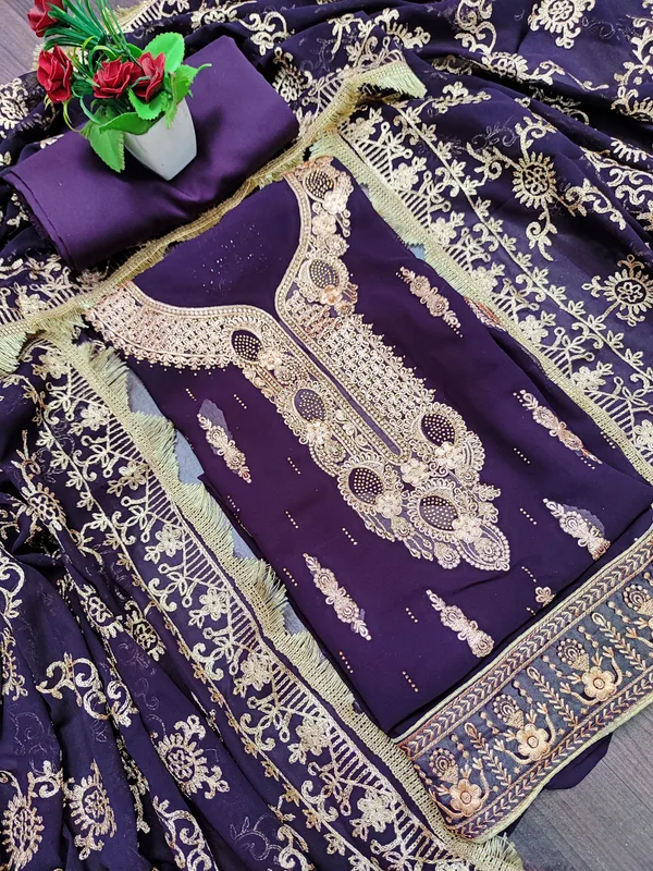 Purple_Georgette_Party_Wear_Traditional_Embroidery_Unstitched_Suit_For_Women