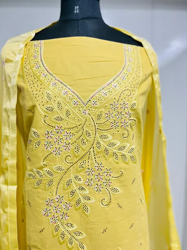 Mustard_Cotton_Embroidery_Unstitched_Suit_For_Women