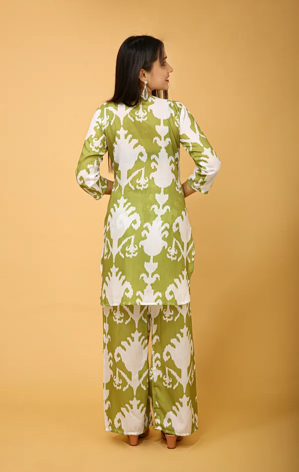 Green_Kora_Muslin__Stiched_Co_Ord_Set_For_Women