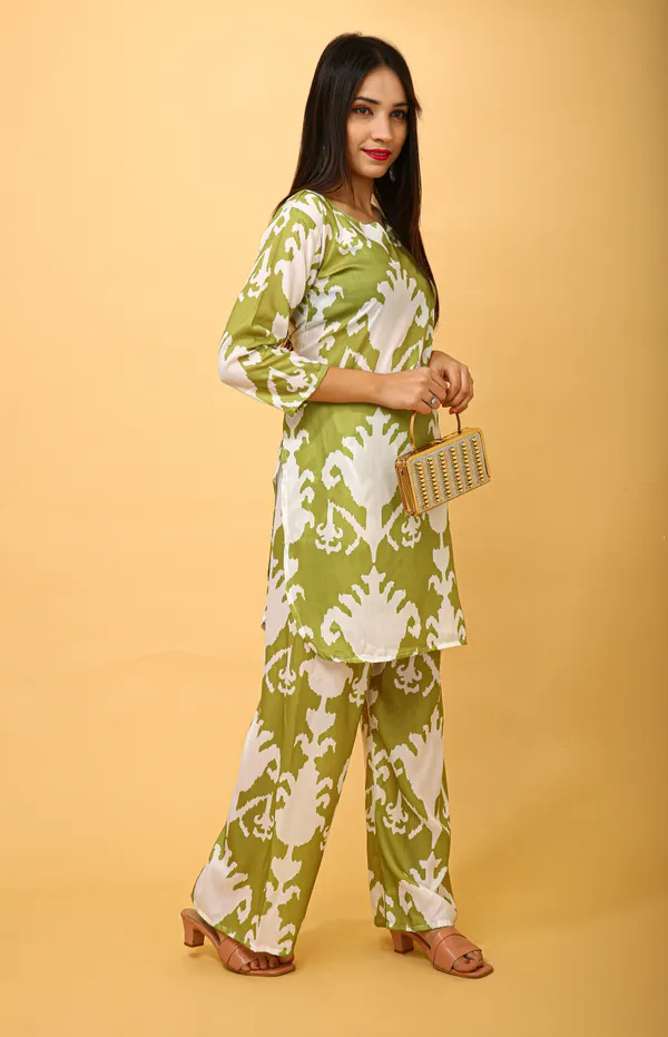 Green_Kora_Muslin__Stiched_Co_Ord_Set_For_Women