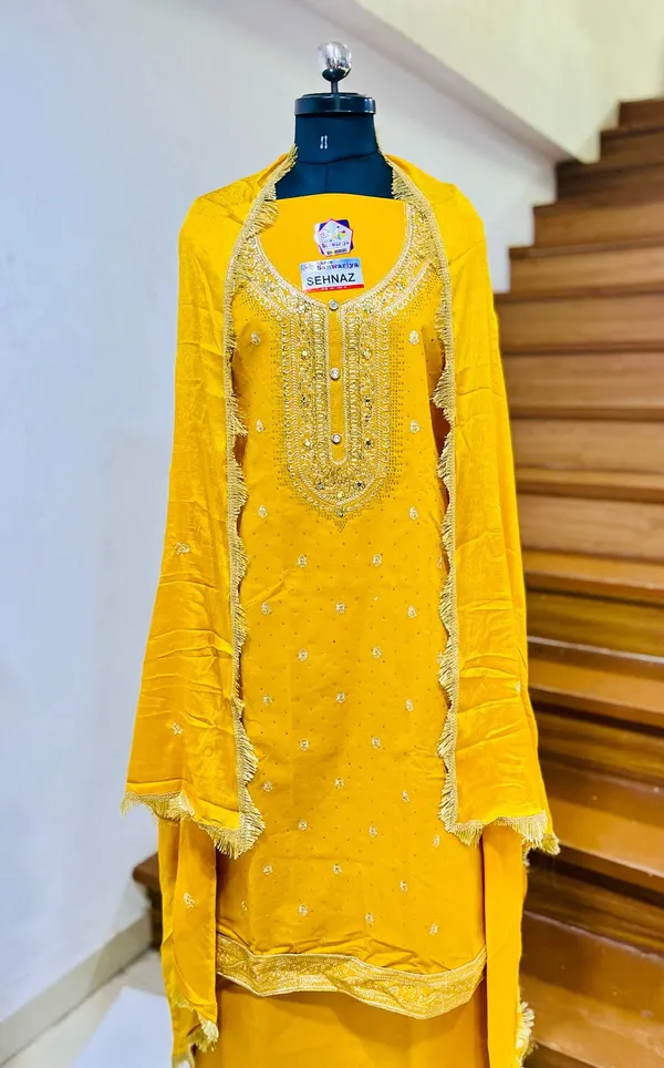 Mustard_Cotton_Embroidery_Unstitched_Suit_For_Women