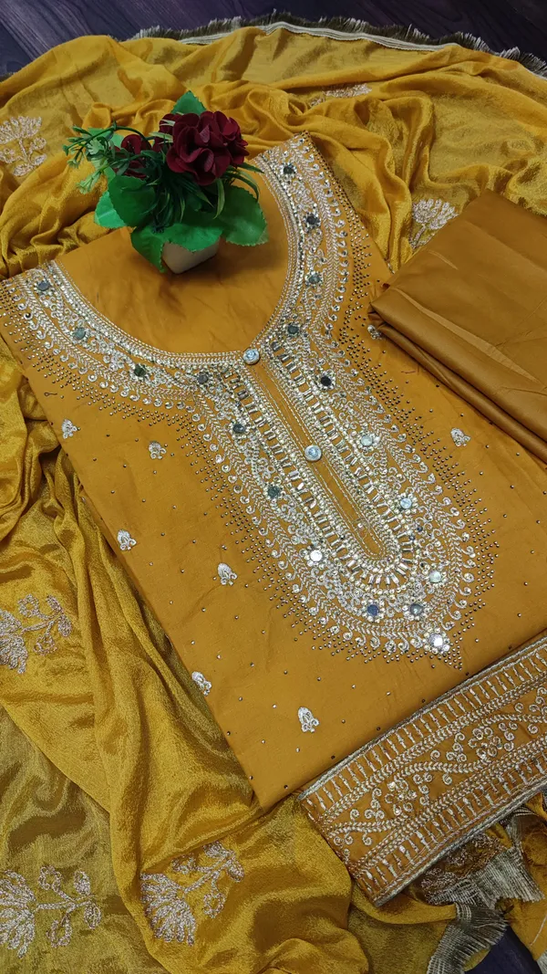 Mustard_Cotton_Embroidery_Unstitched_Suit_For_Women