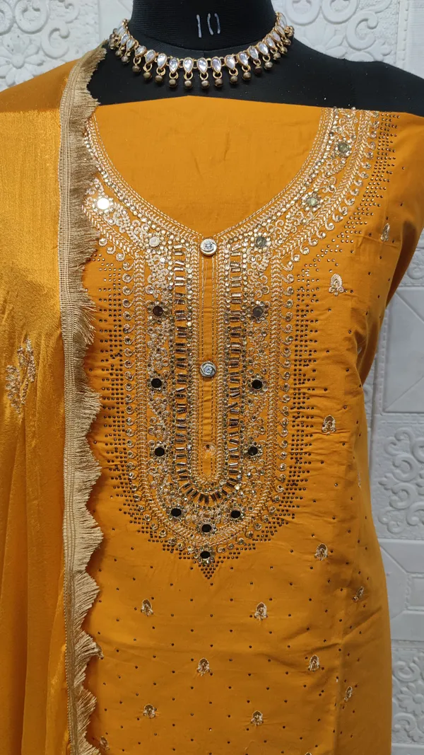 Mustard_Cotton_Embroidery_Unstitched_Suit_For_Women