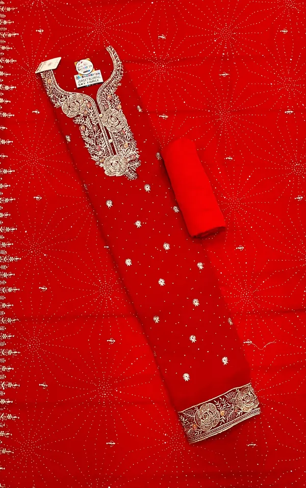 Red_Georgette_Party_Wear_Traditional_Embroidery_Unstitched_Suit_For_Women