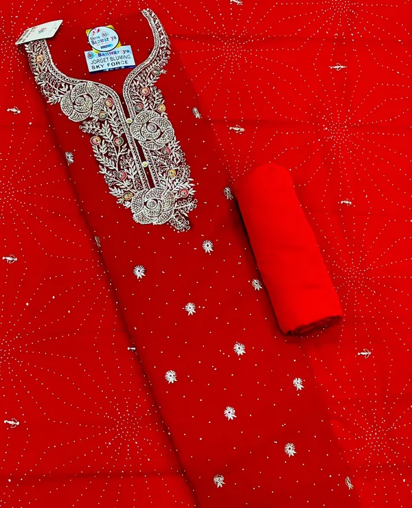 Red_Georgette_Party_Wear_Traditional_Embroidery_Unstitched_Suit_For_Women
