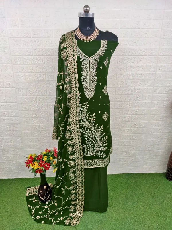 Green_Georgette_Party_Wear_Traditional_Embroidery_Unstitched_Suit_For_Women