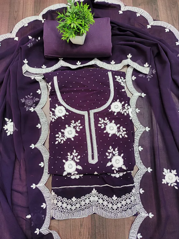 Purple_Georgette_Party_Wear_Traditional_Embroidery_Unstitched_Suit_For_Women