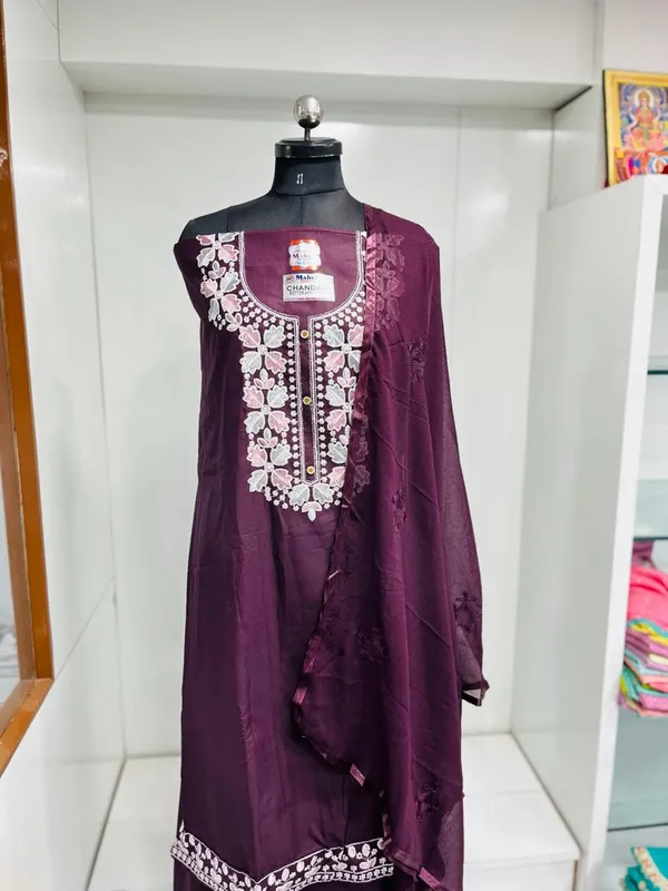 Purple_Cotton_Embroidery_Unstitched_Suit_For_Women