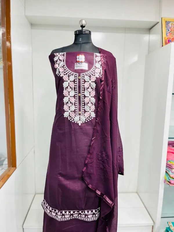 Purple_Cotton_Embroidery_Unstitched_Suit_For_Women