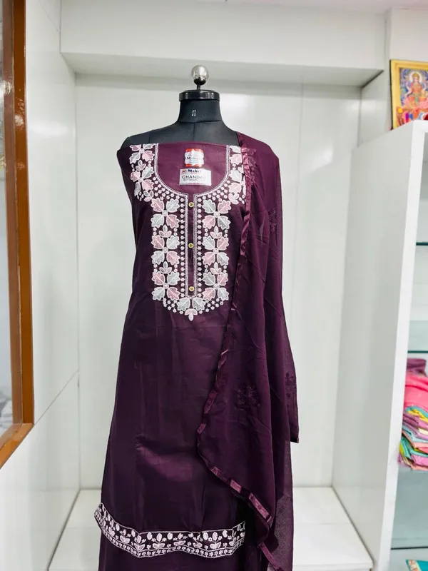 Purple_Cotton_Embroidery_Unstitched_Suit_For_Women