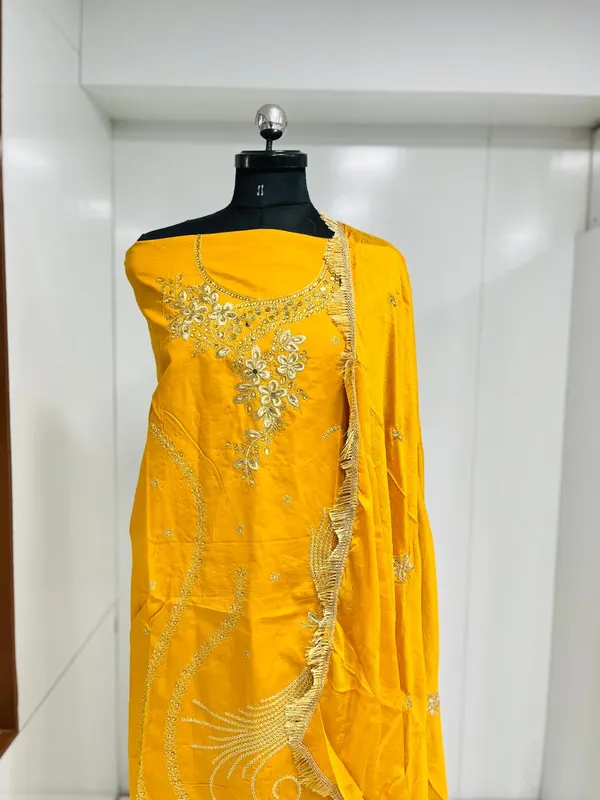 Mustard_Cotton_Embroidery_Unstitched_Suit_For_Women
