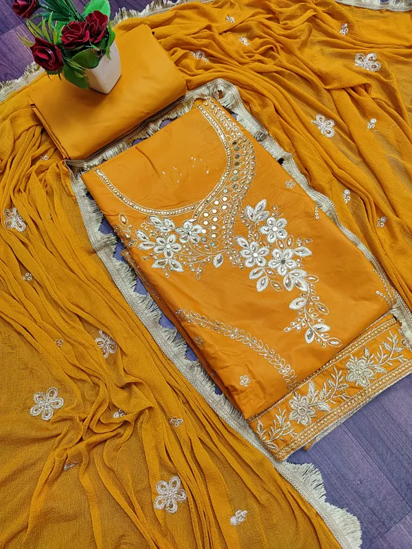 Mustard_Cotton_Embroidery_Unstitched_Suit_For_Women
