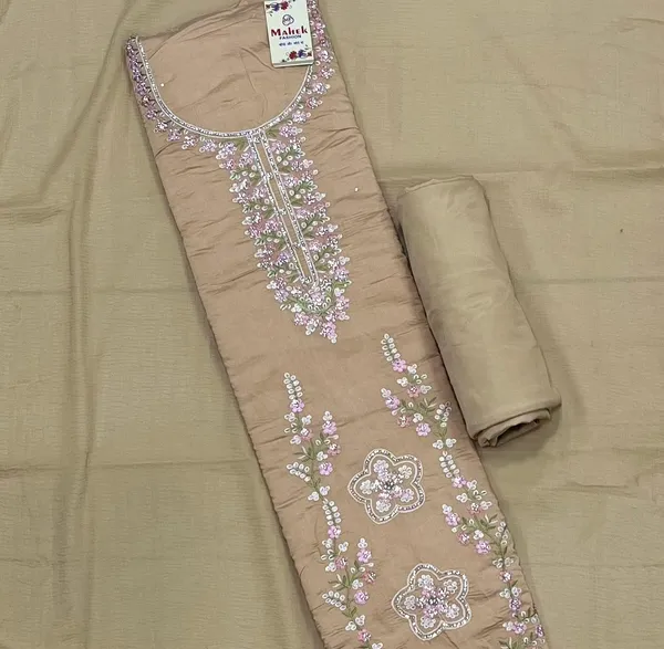Cream_Georgette_Party_Wear_Traditional_Embroidery_Unstitched_Suit_For_Women