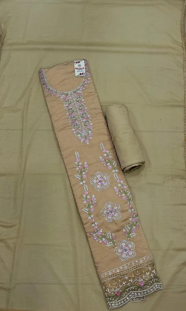 Cream_Georgette_Party_Wear_Traditional_Embroidery_Unstitched_Suit_For_Women