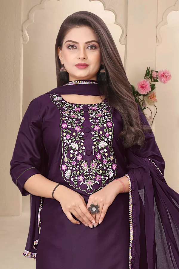 Purple_Cotton_Stiched_Kurti_Set_For_Women