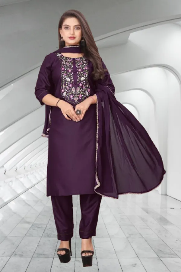 Purple_Cotton_Stiched_Kurti_Set_For_Women