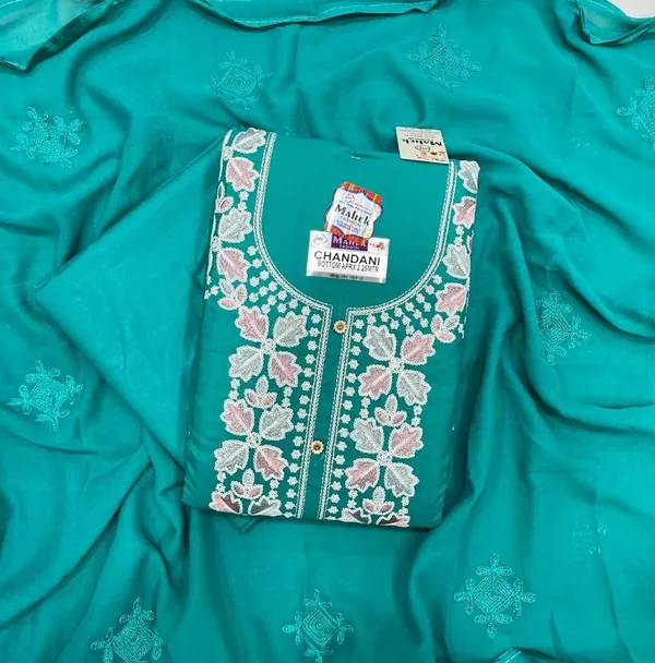 Blue_Cotton_Embroidery_Unstitched_Suit_For_Women